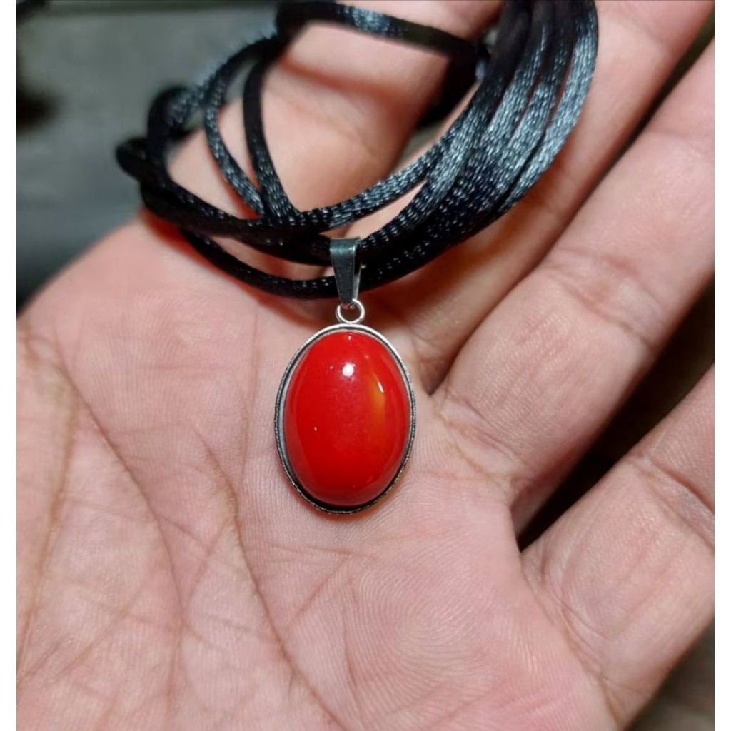 Kalung Liontin Batu Red Marjan