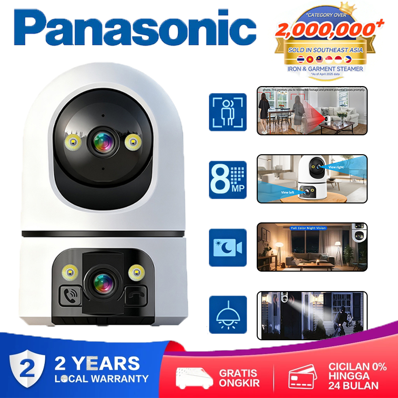 Panasonic CCTV / IP CAMERA 8MP/5MP | Smart Home Outdoor | Pan & Tilt | 2 Way Talk | Auto Tracking | 