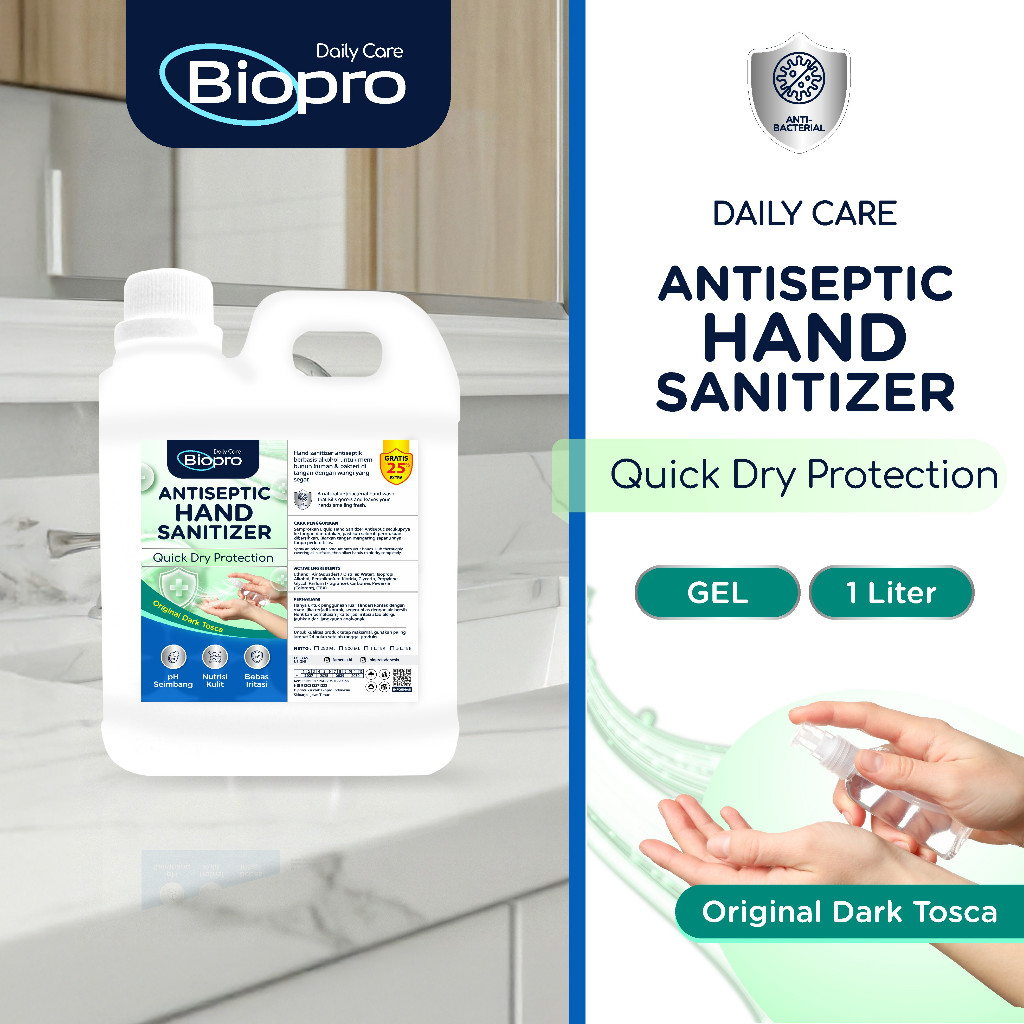 Hand Sanitizer GEL Bening Kemasan 1 Liter Jerigen - Antiseptic Hand Sanitizer Gel (Kemasan Jerigen 1