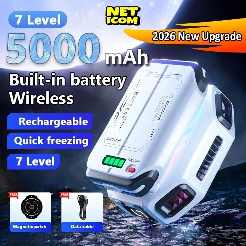 NETICOM FanCooler Wireless X111Pro FunCooler Magnetic Clip 7 Level 5000mAh Rechargeable Battery