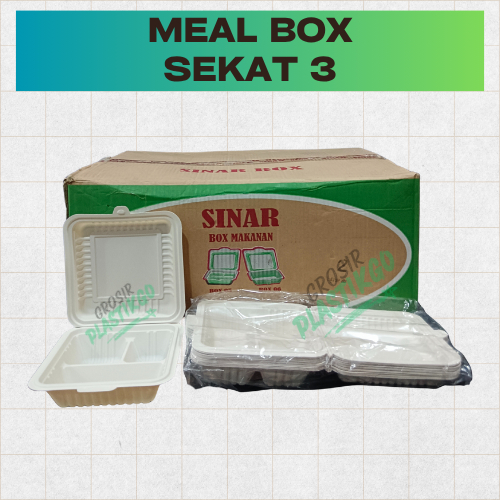GROSIR - MEAL BOX SEKAT 3 ISI 20 PACK - 1 DUS