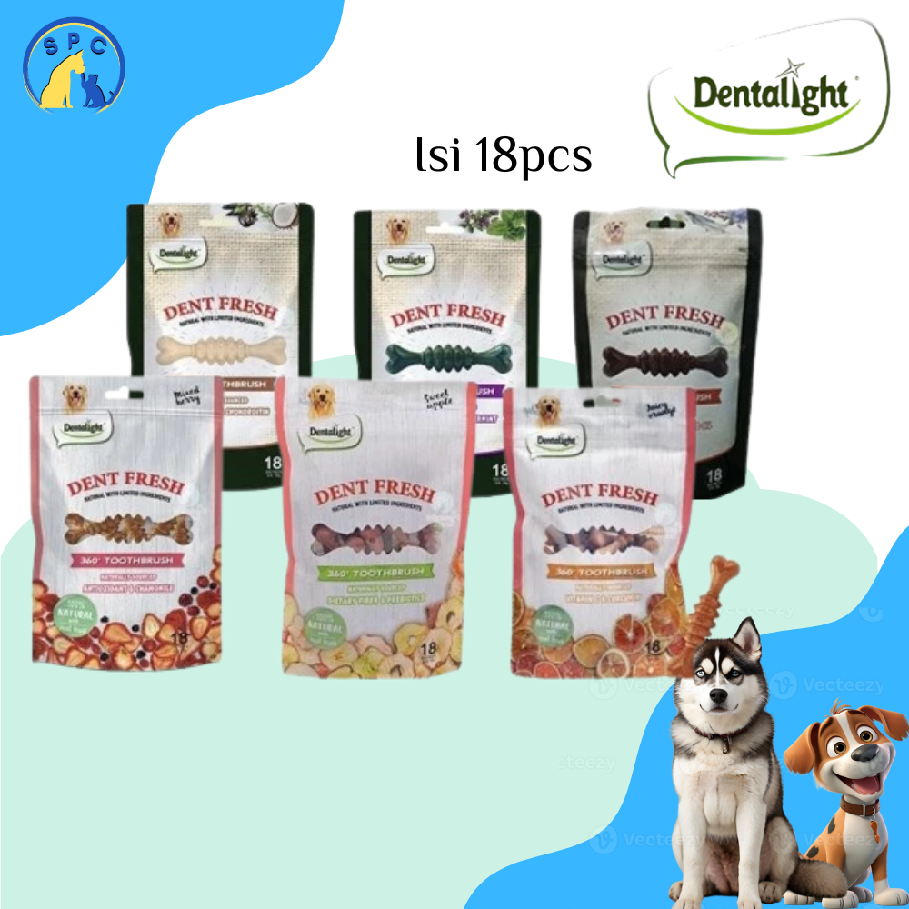 Dent Fresh 360° Toothbrush | Snack Anjing Import | Cemilan Anjing Daging dan Susu | Snack Taming Tre