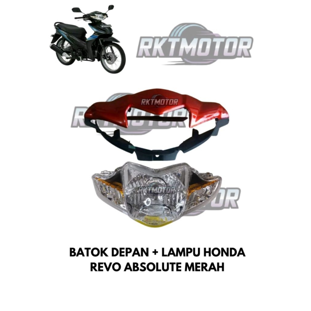 BATOK DEPAN SET LAMPU REVO ABSOLUTE MERAH // BATOK DEPAN LAMPU REVO ABSOLUTE MERAH