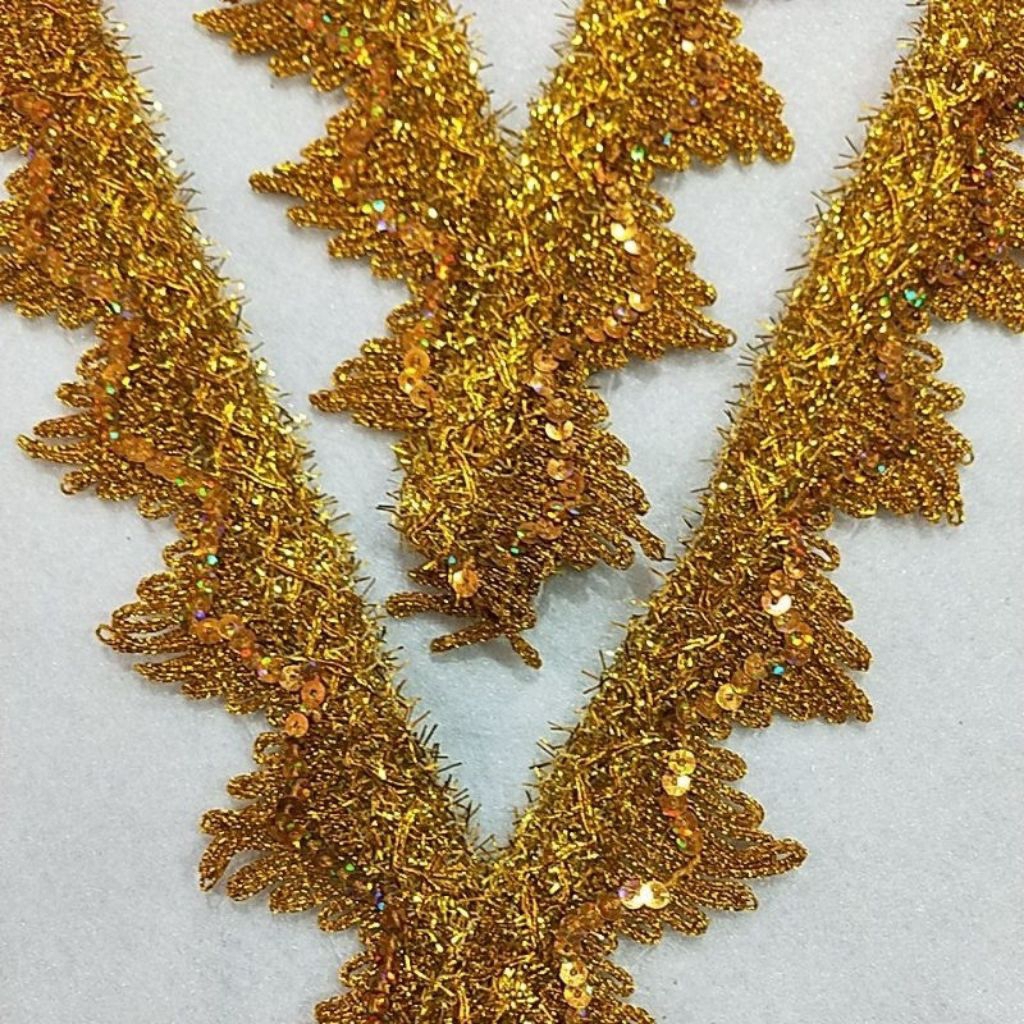 Renda Silver Gold Payet 4,5cm Meteran