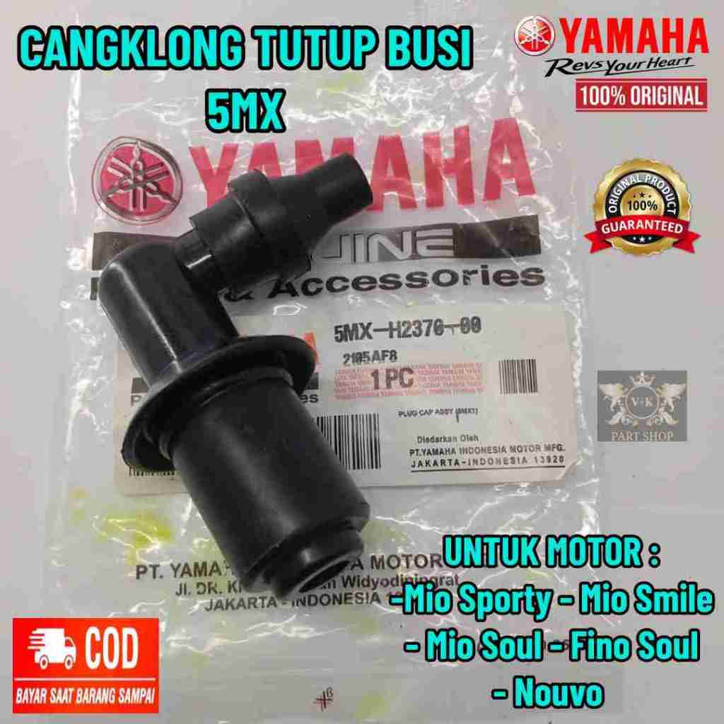 TUTUP BUSI KODE-5MX YAMAHA Mio Sporty Mio Smile Mio Soul Fino Soul Nouvo KUALITAS 100% ORI