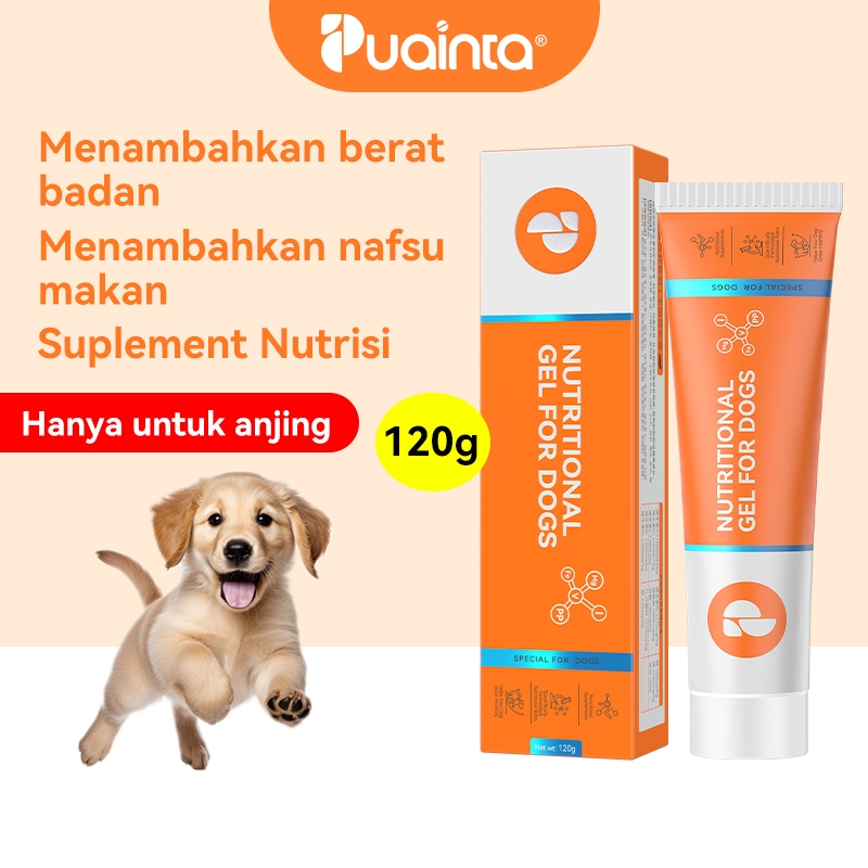PUAINTA Gel Vitamin Anjing Rasa Ayam Bulu Lebat Halus Sehat Bantu Kuatkan Otot Suplemen Anjing 10g/1