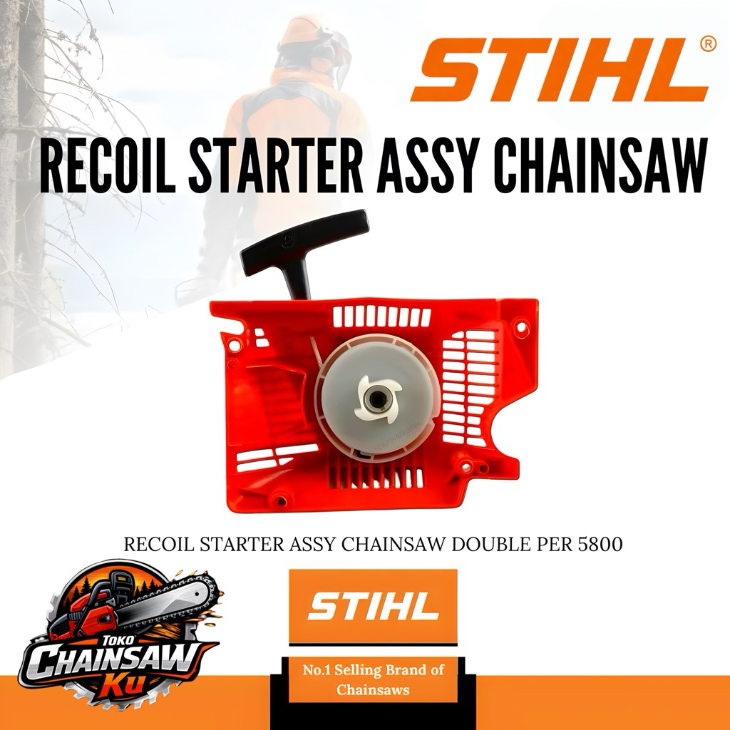 RECOIL STARTER ASSY CHAINSAW DOUBLE PER 5800