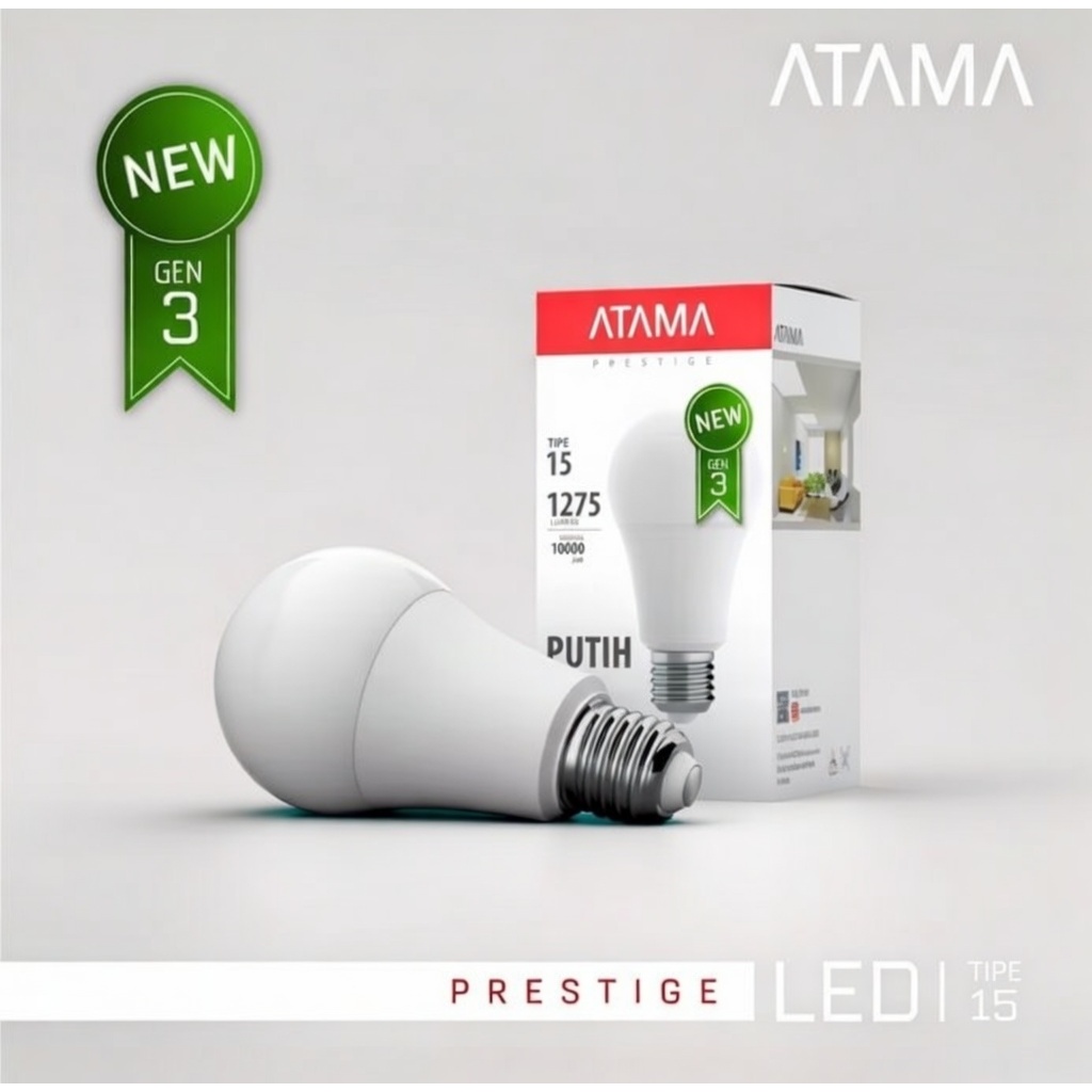Lampu LED BULB ATAMA PRESTIGE Tipe 15 GEN 3 (NEW) Putih