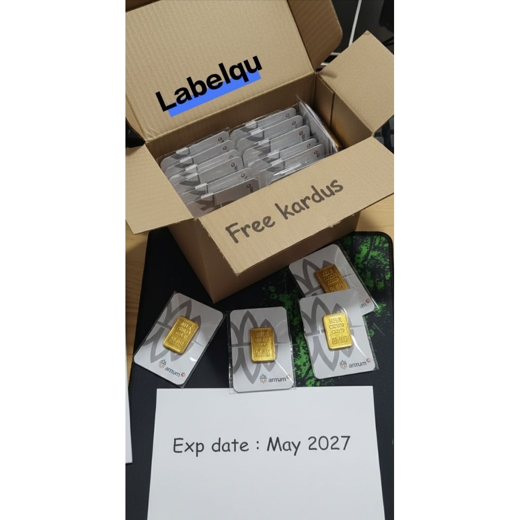 Ready stok Coklat Antum emas mini Gold batangan THR