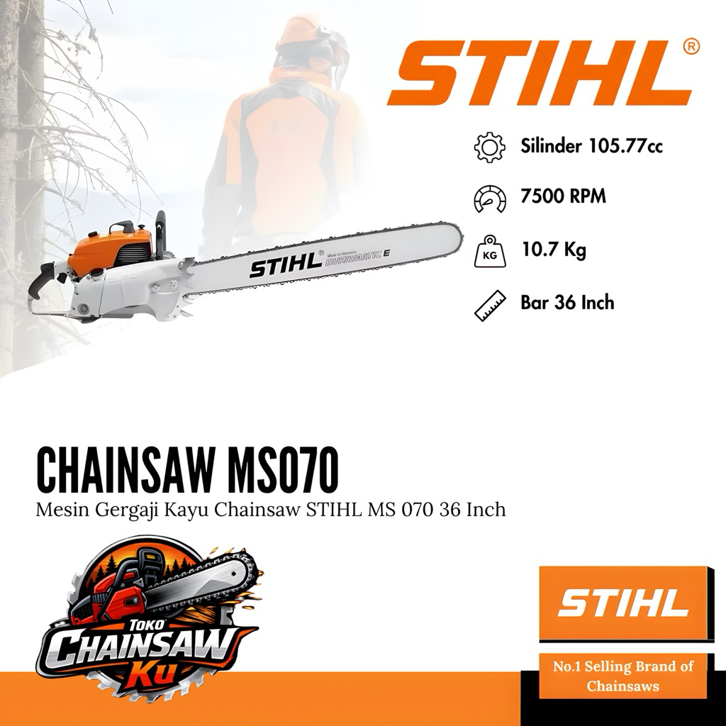 TERMURAH MESIN CHAINSAW  MS-070 MESIN POTONG KAYU MS-070 BAR 36 INCH