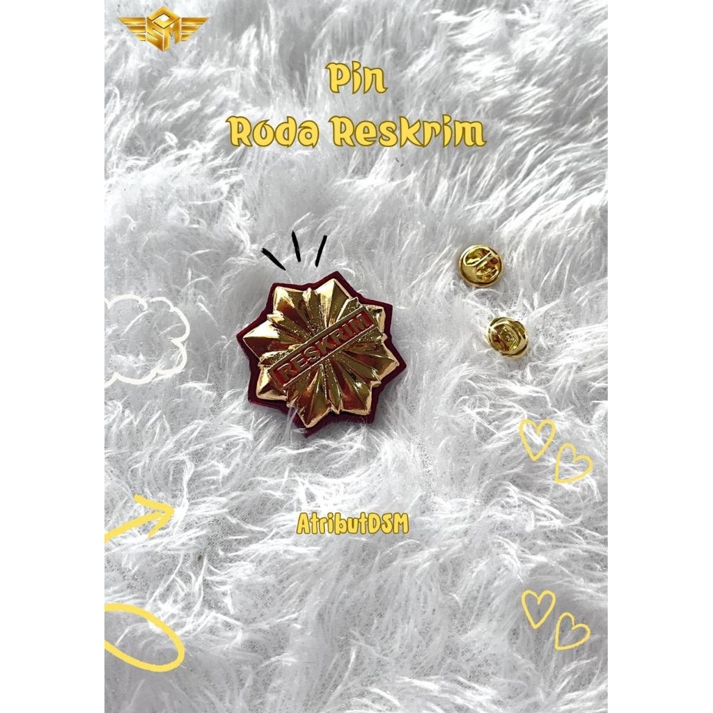Pin Bintang Reskrim / Pin Roda Reskrim / Pin Reskrim