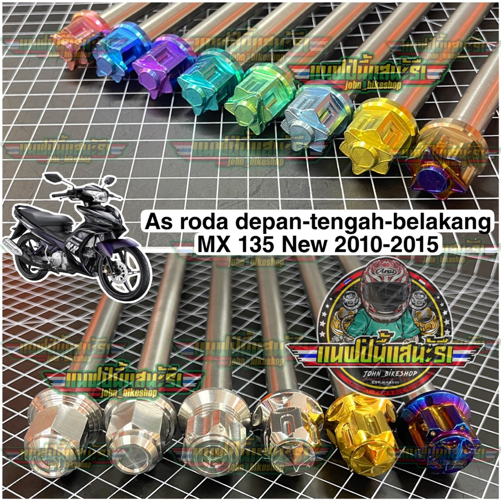 As Roda Jupiter MX New 135 Depan Belakang Tengah Fork Probolt Titanium GR5 Vietnam Stainless Heng Th