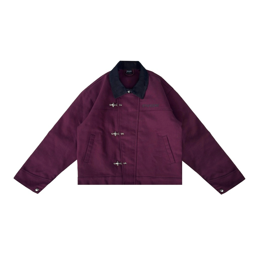 EXERLIE CLASP JACKET BURGUNDY