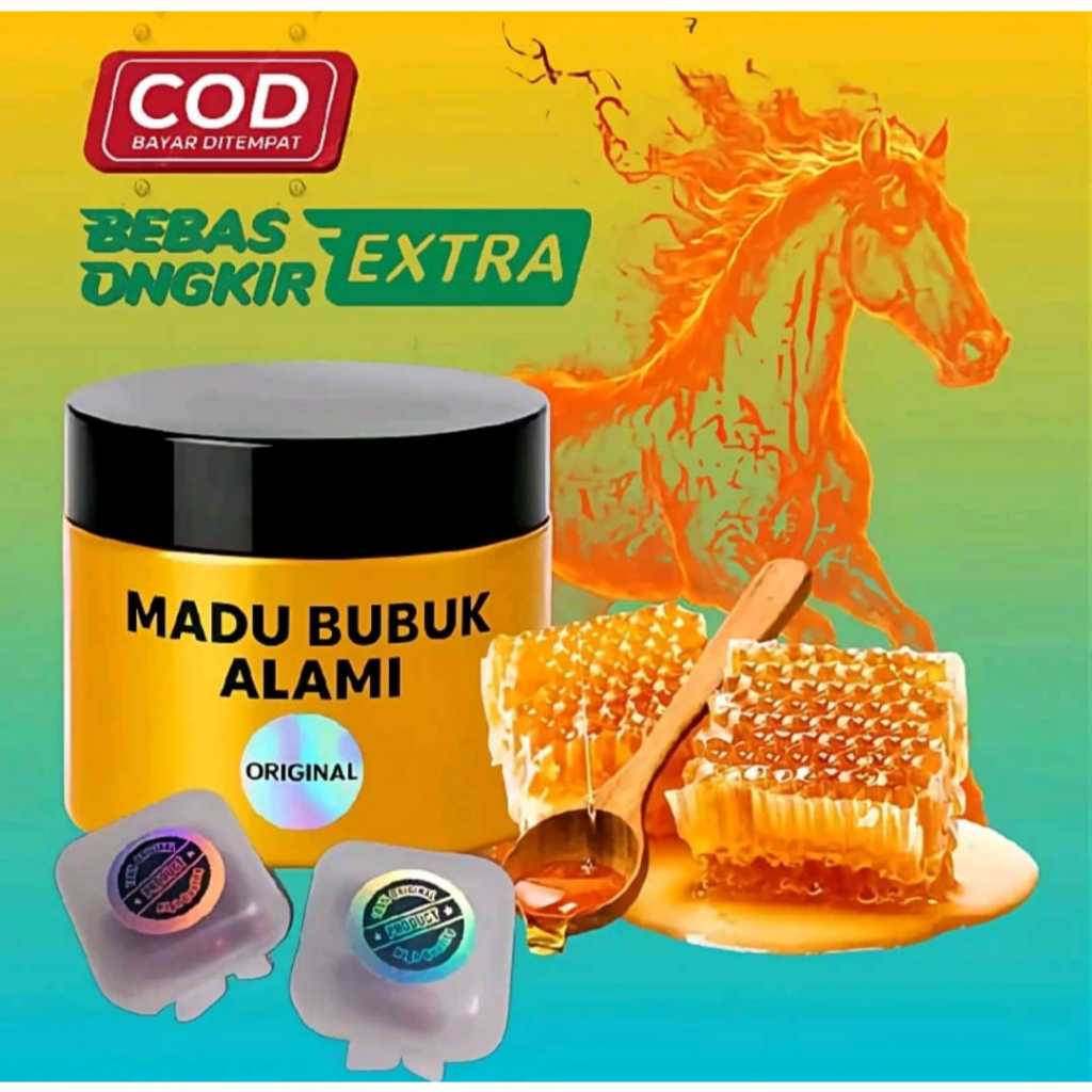 TERLARIS - Madu bubuk alami isi 4 -dari bahan madu serbuk herbal honey