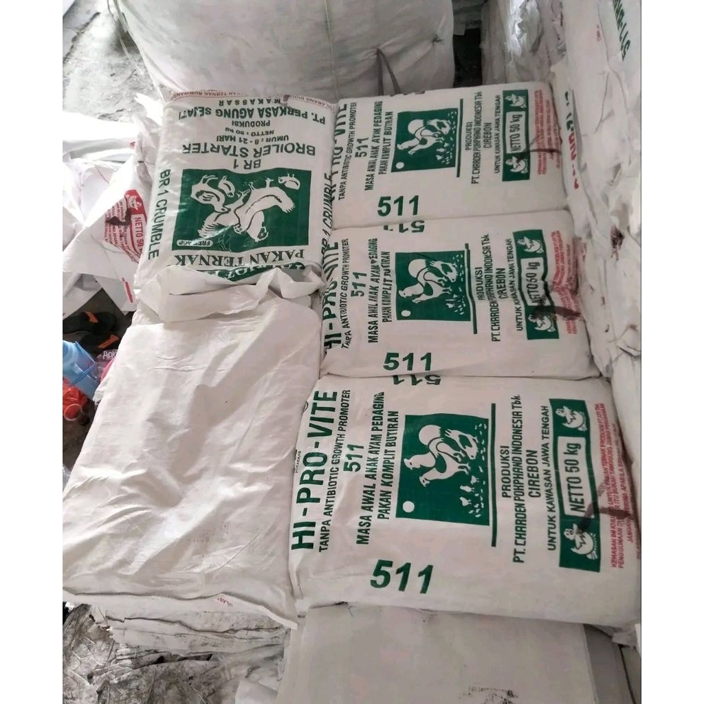 Karung Bekas Pakan ayam 50kg isi10 pcs