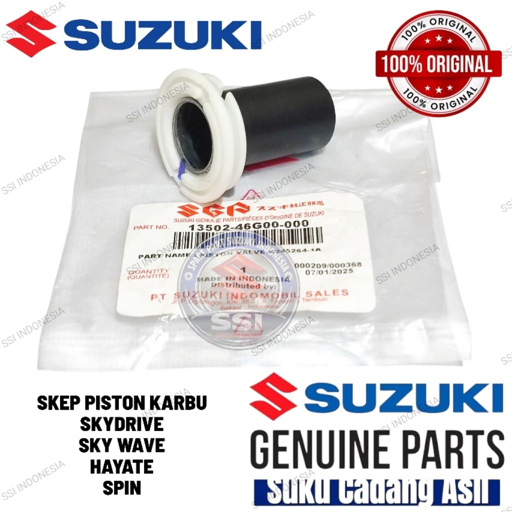 SKEP PISTON KARBURATOR SPIN SKYDRIVE SKYWAVE HAYATE ORIGINAL NEW SUZUKI 100% 13502-46G00-000