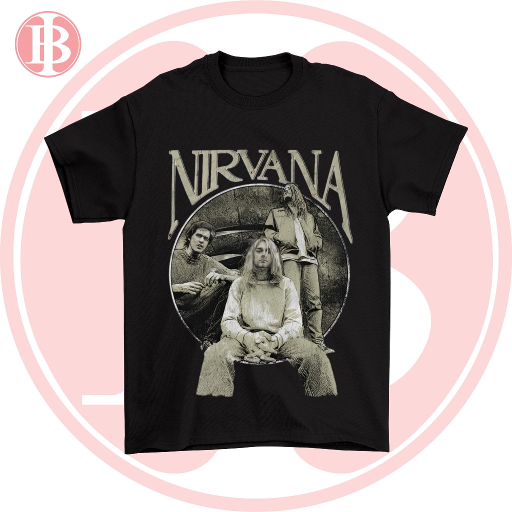 Kaos Band Nirvana Vintage Grunge Style - T-Shirt Band 90s Oversize Retro remium