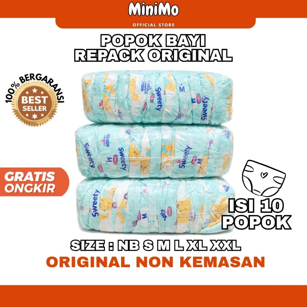 Popok Bayi Tipe Celana NBS/M/L/XL ISI 10  Sweety Huggies Happy Nappy Original Repack