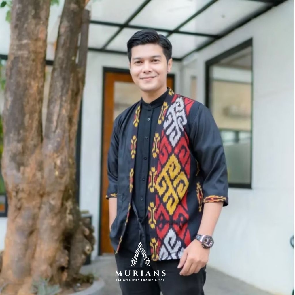 Outer Tenun Pria Batik Kain Tenun Troso