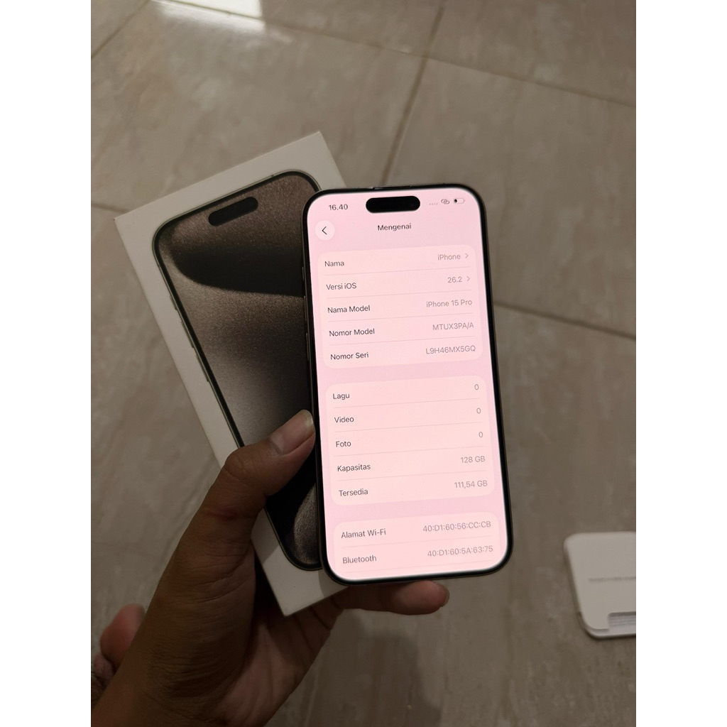 IPHONE 15 PRO EX IBOX 128 GB