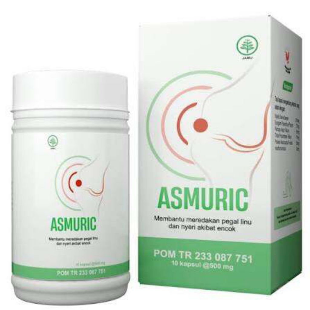 ASMURIC Herbal Obat Nyeri Sendi Asam Urat Dan Encok Asmuric 100% Original - 1 Botol