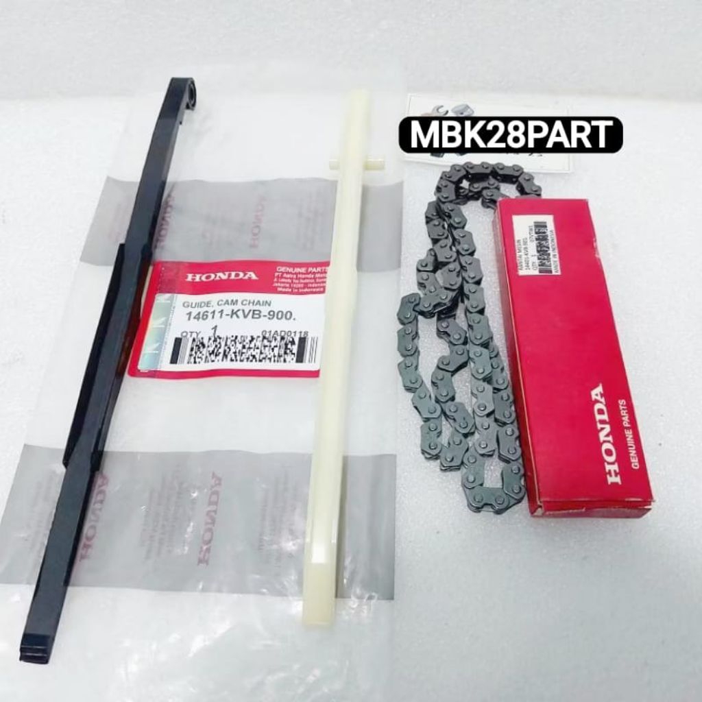 Rantai Keteng + Lidah Tensioner Beat Karbu Scoopy Karbu - Spaccy karbu KVB KVY Original