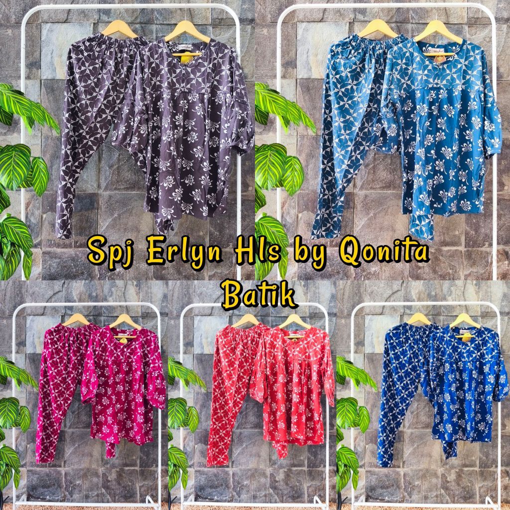 {Ld 110 Cm} Setelan Celaan Busui Rayon Premium Batik Qonita Pekalonganll Spj Erlyn Hls