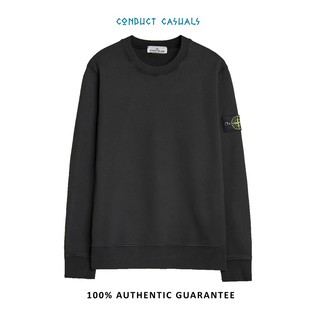 Sweatshirt Stone Island Black Navy And Black Badge Original
