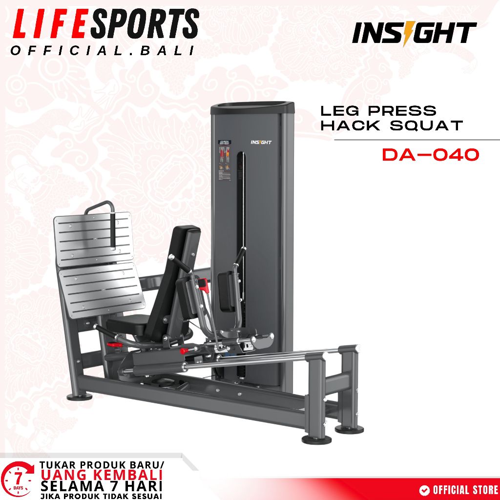 LIFESPORTS - ALAT FITNESS INSIGHT  LEG PRESS/HACK SQUAT DA040 IMPORT
