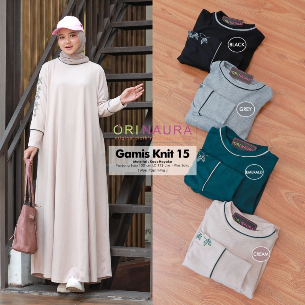 GAMIS KNIT ORI NAURA. GAMIS DEWASA.