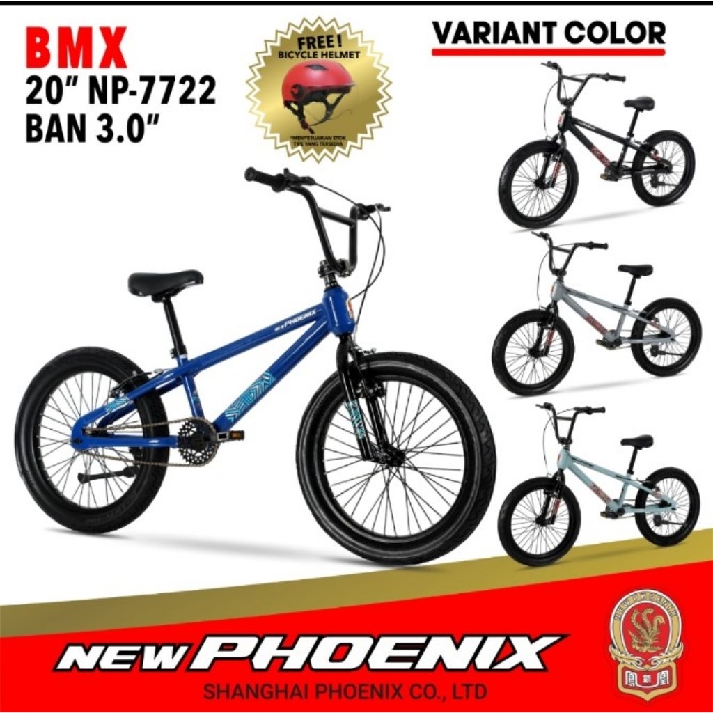 SEPEDA BMX 20 NEW PHOENIX 7722 BAN 2.50