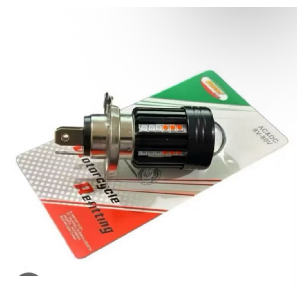 LAMPU LED HSI H4 PUTIH KUNING /BISON/R14/MX KING/VERZA/CB 150R