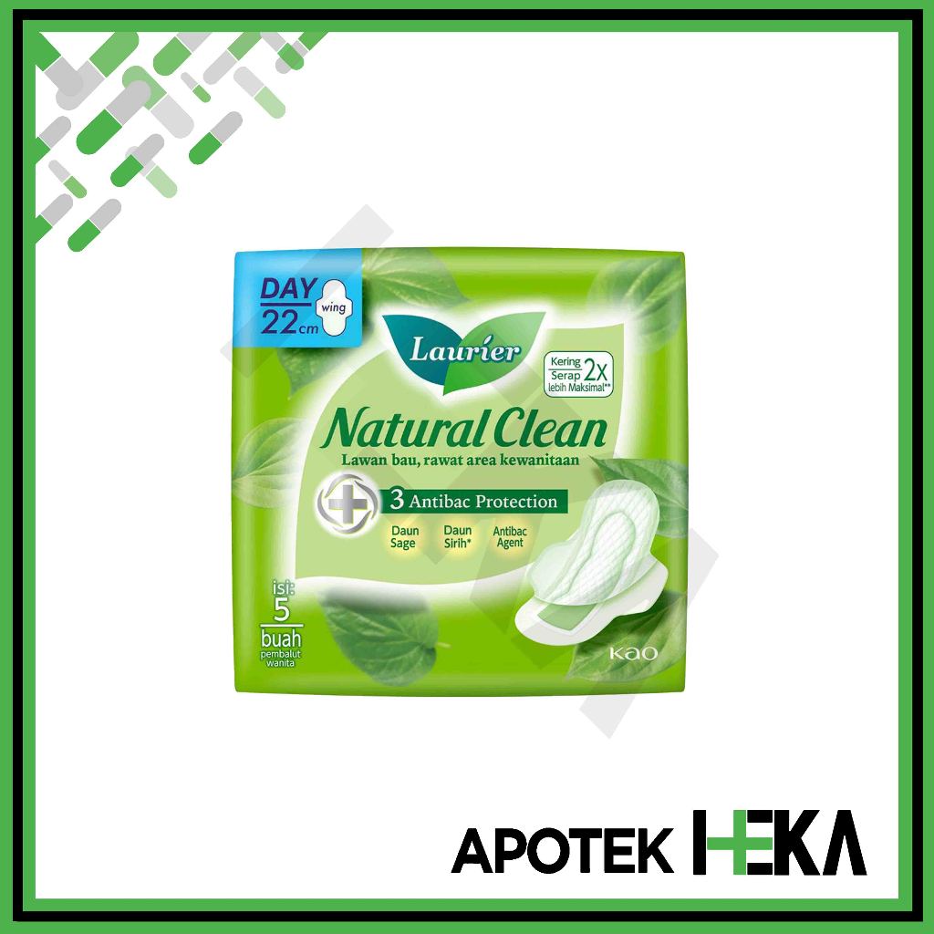 Laurier Pembalut Natural Clean - Pembalut Daun Sirih