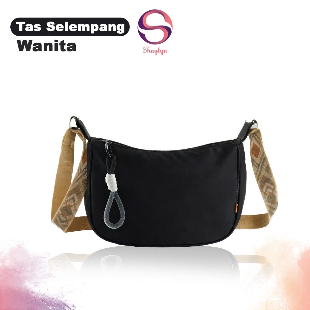 Tas Selempang Motif Wanita Casual Kekinian Tas Slingbag Waterproof Free Gantungan Terbaru - LW 41