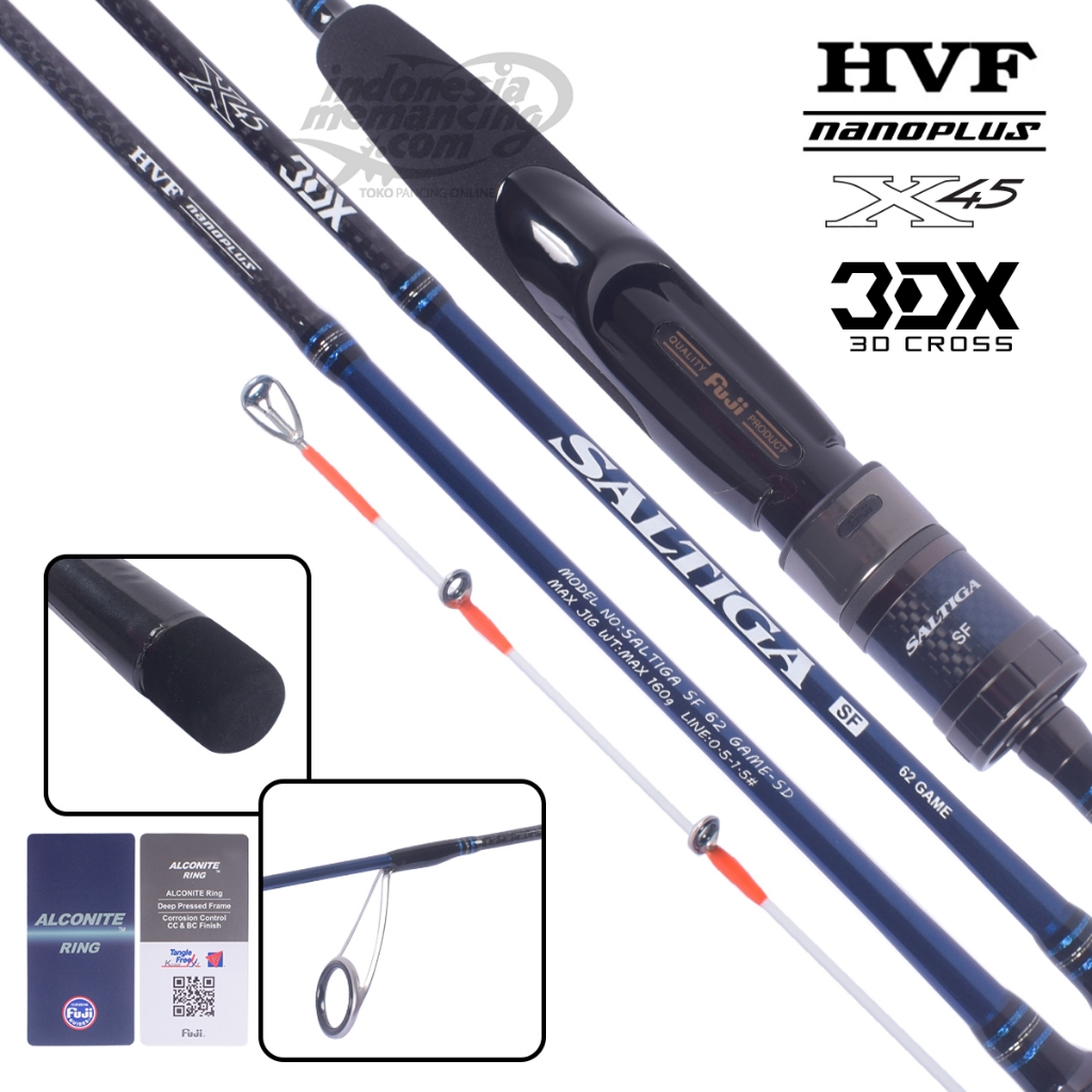 Joran Daiwa Saltiga SF | One Piece | Spinning | Baitcasting | Ring Fuji Alconite | Garansi | Indones