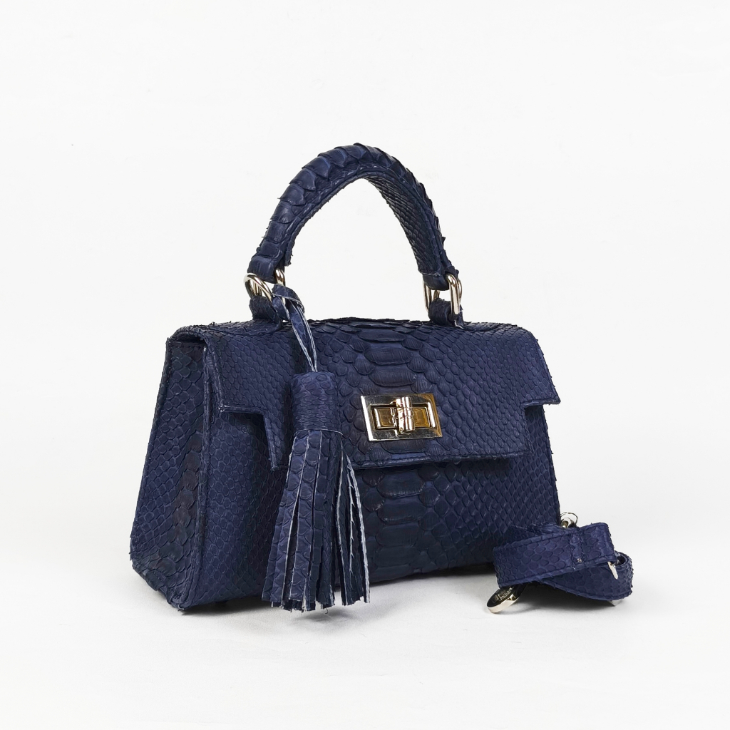 Tas Kulit Ular Asika Size 23cm Handmade Asli Bali