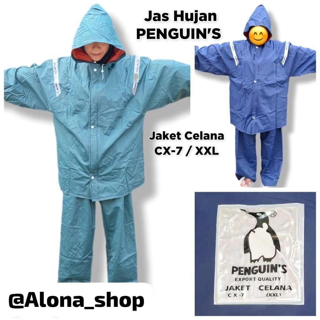 ( CX - 7 / XXL Penguin's ) Jas Hujan Jaket Celana CX-7 / XXL Penguin's | Jas Hujan Jaket Celana CX-7