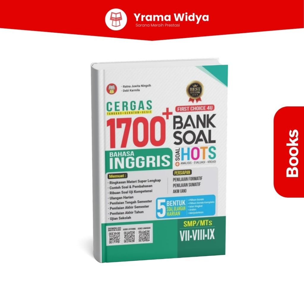 Cergas 1700+ Bank Soal Bahasa Inggris Untuk SMP/MTS Kelas VII-VIII-IX - Kurikulum Merdeka