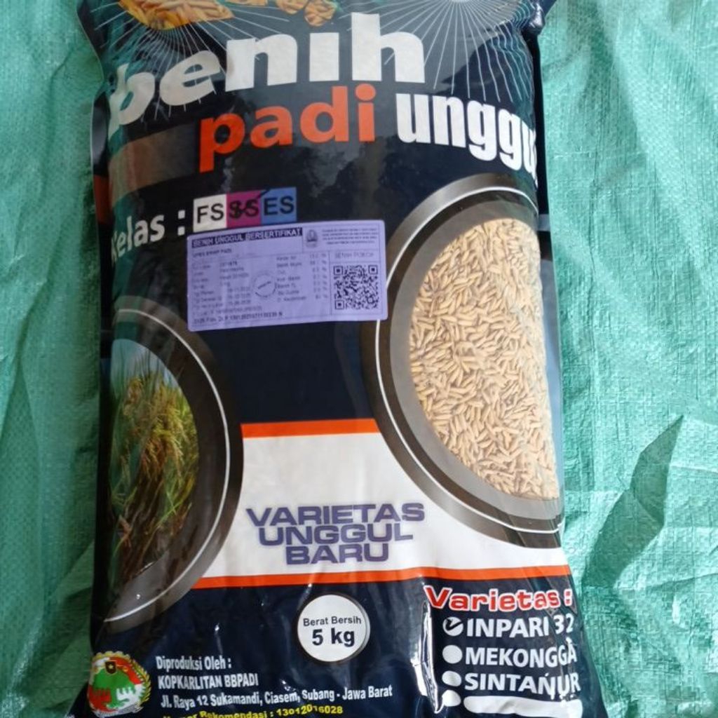 Benih Padi Inpari 32, Asli 5 kg, BB Padi Sukamandi - Subang