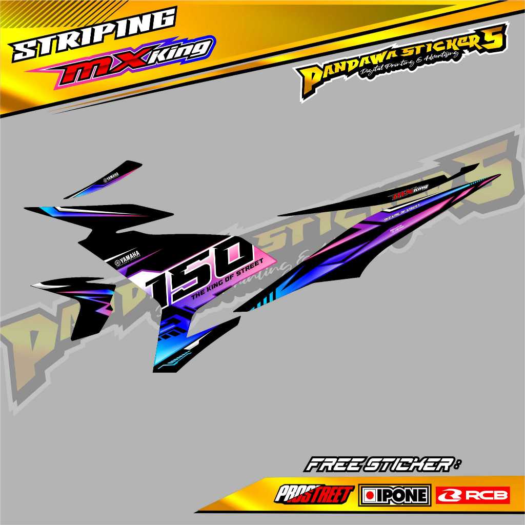 STRIPING VARIASI YAMAHA MX KING 150 / STICKER LIST VARIASI MOTOR MX KING 150