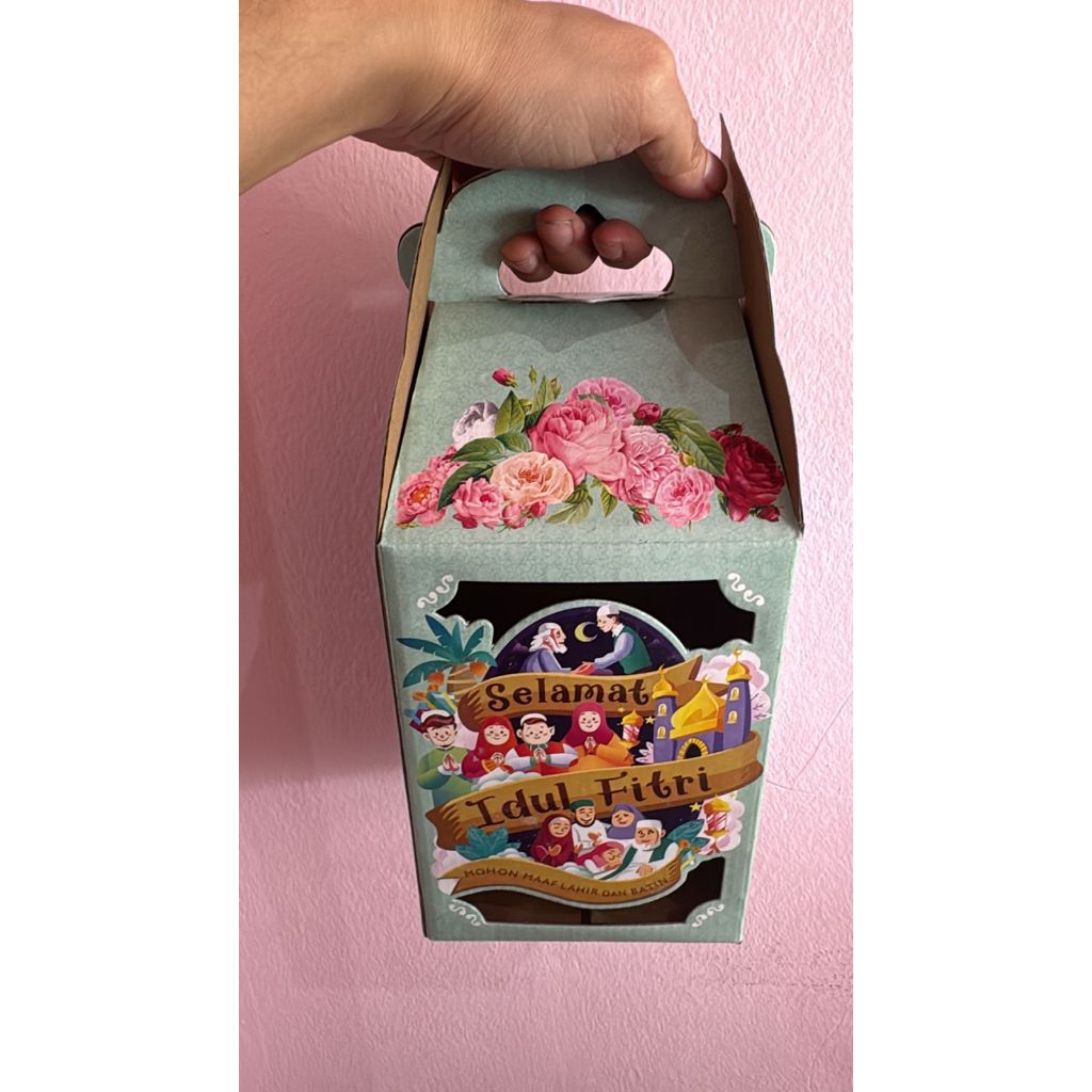 kotak kue idul fitri untuk 4 toples 250gram. kotak kue kering idul fitri 4 toples 250gram
