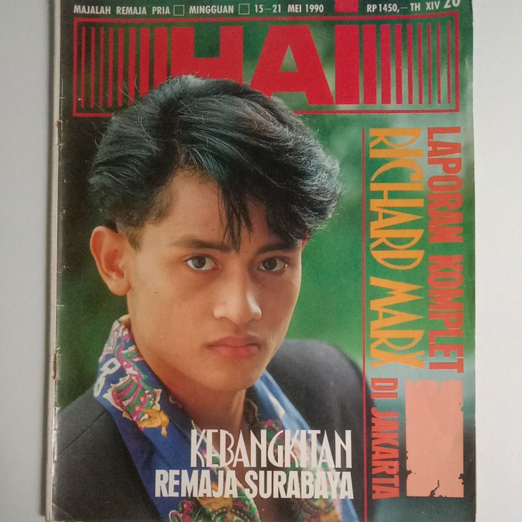 Majalah Hai Tahun 1990 Cover Tampan Andri Dewandono (Satrio Iis Laeliyah)