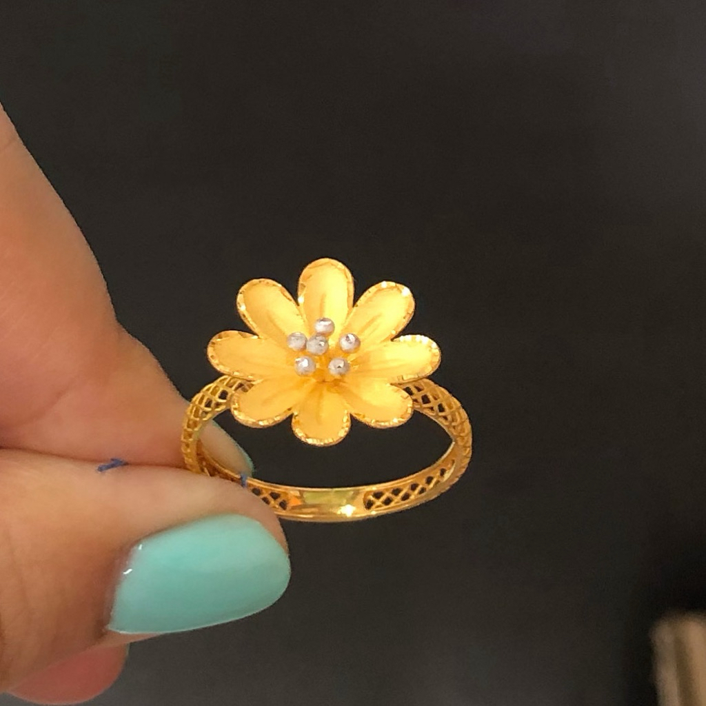 1- CINCIN BUNGA EDELWEISS UBS 1.53GR KADAR 375 UKURAN 22