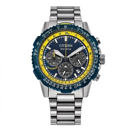 Jam Tangan Pria Citizen Promaster Sky Navihawk CA4667-53L Eco Drive Blue Angels Chronograph Original