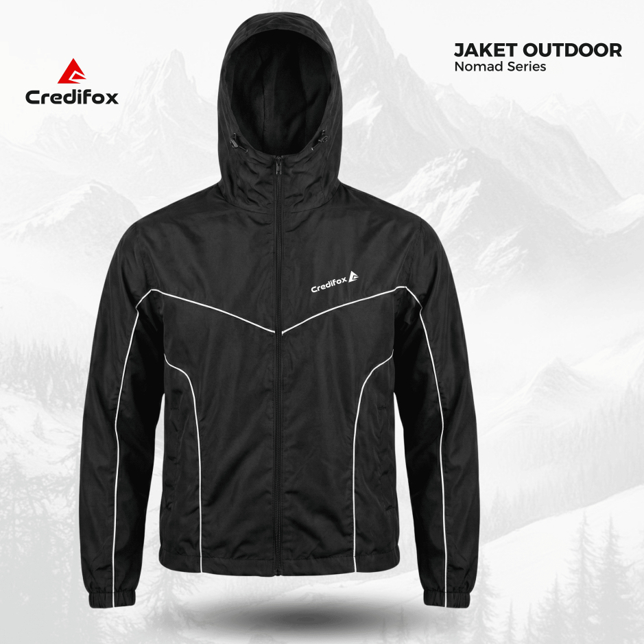 CREDIFOX Jaket Windbreaker Nomad Series - Jaket Hiking Pria Wanita - Jaket Riding Motoran