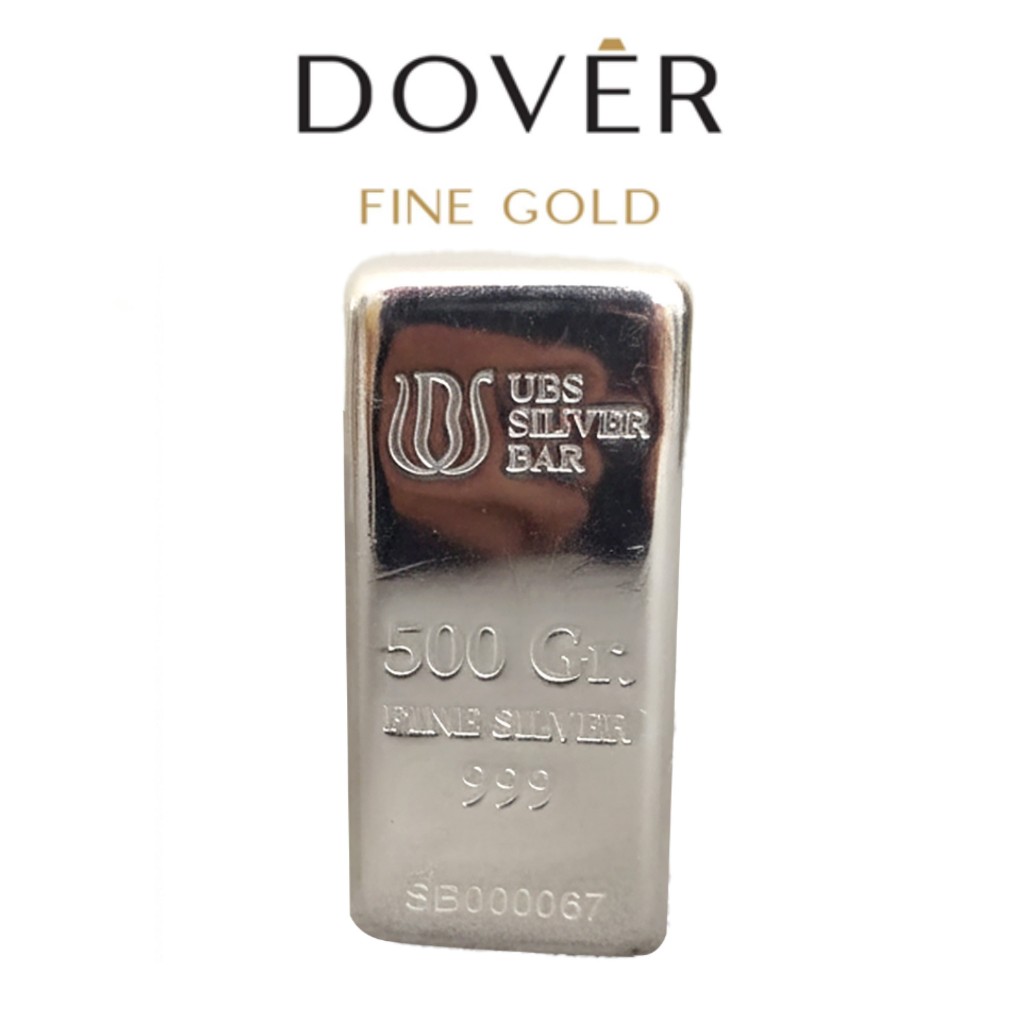 READY STOCK Perak Batangan UBS Silver Bar 99.9% 500 gr gram sertifikat