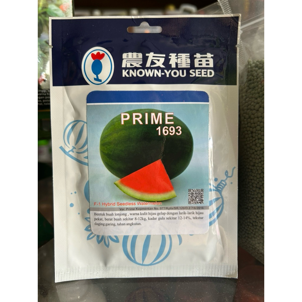 JUVE F1 (BUNGKUS PRIME) Kemasan 300 BUTIR Benih/Bibit Semangka Merah Non Biji Hibrida ORIGINAL 100% 