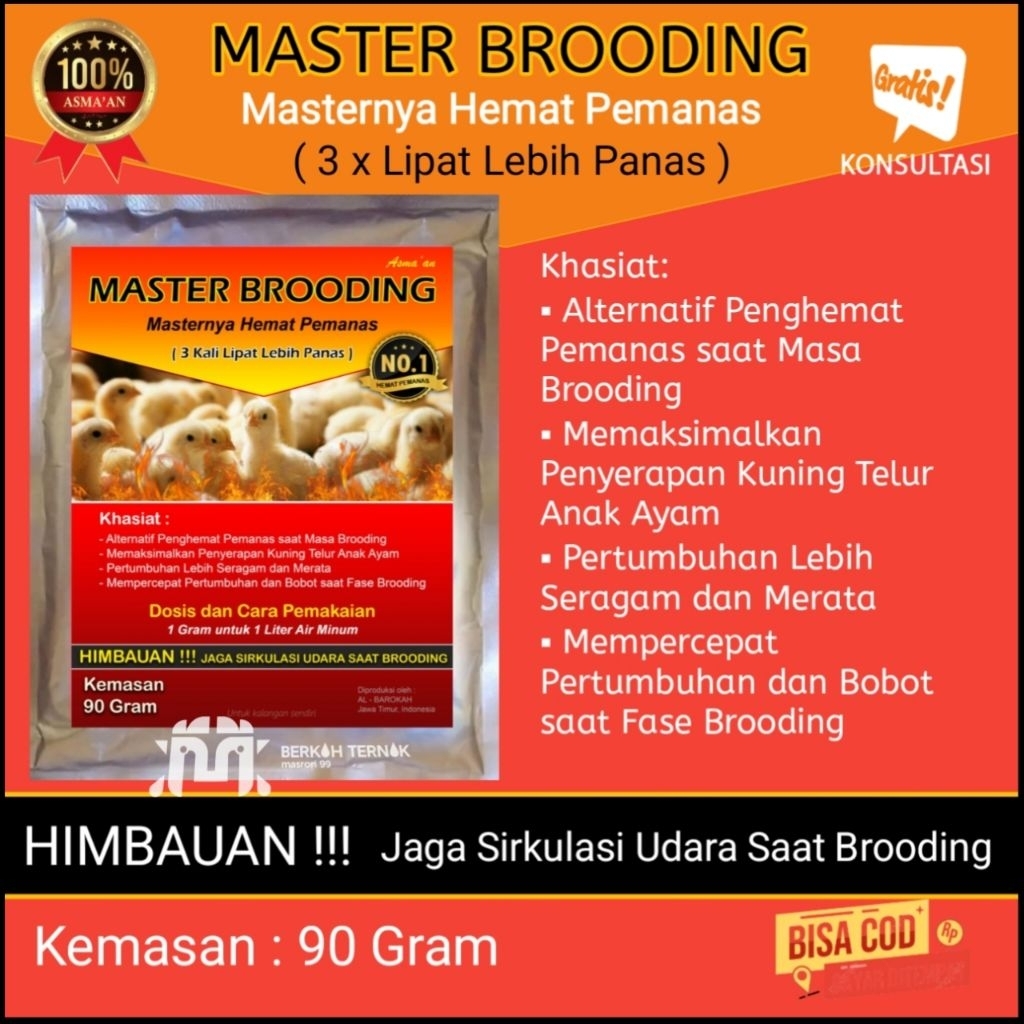 master broding - suplemen ayam - suplemen masa broding - obat anak ayam - vitamin doc