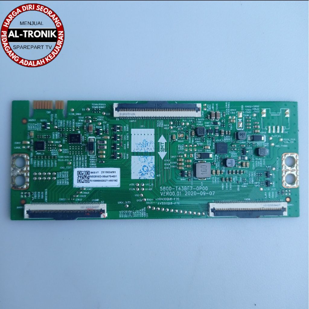 TICON BOARD TV LED PANASONIC 43 INCH MODEL TH-43HX600G TIKON TCON TH 43HX600G 43HX600