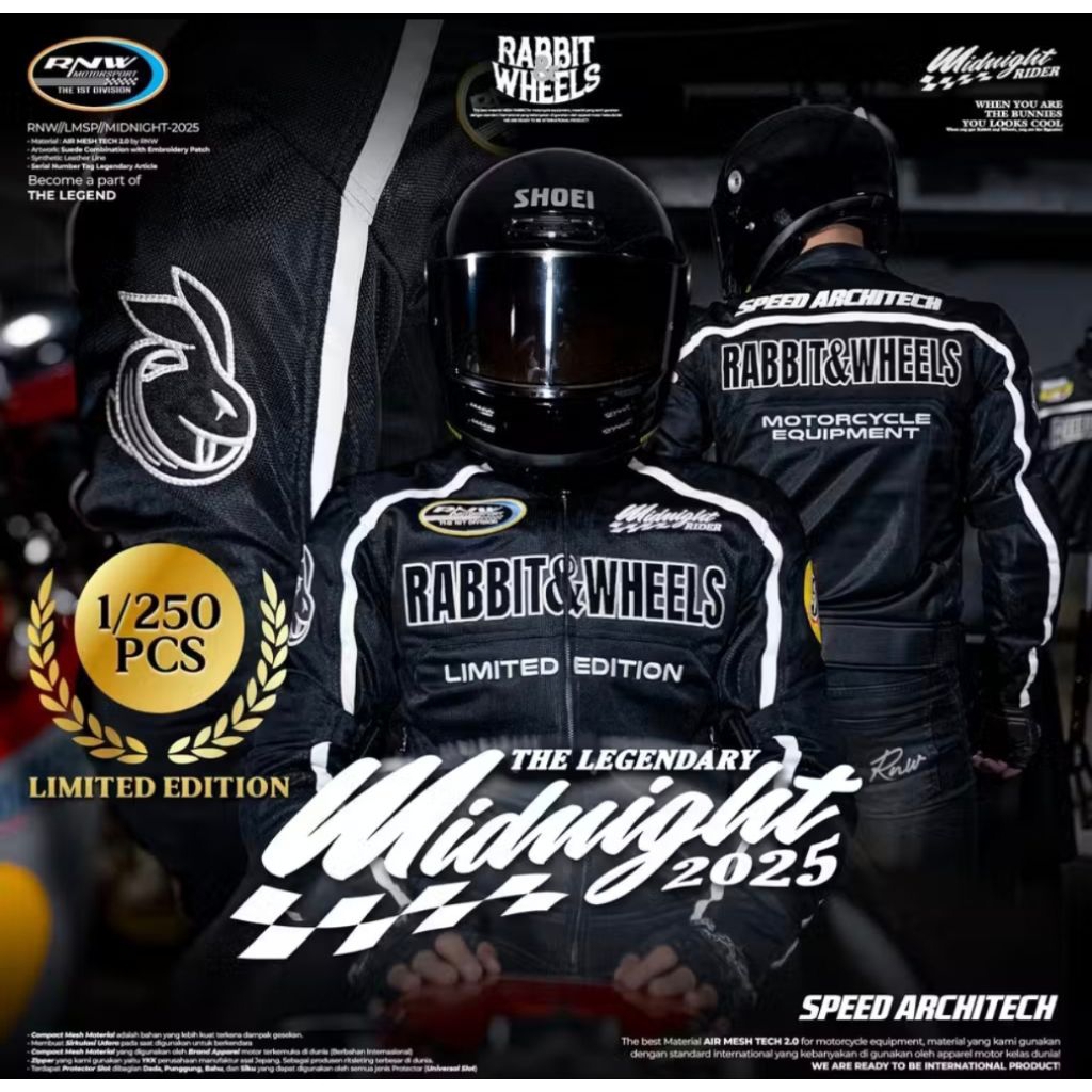 RABBIT AND WHEELS Midnight 2025 / HOODIE CASUAL EQUINOX / RABBIT AND WHEELS BLACK PANDA / Hoodie Spe